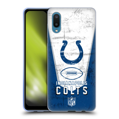 NFL Indianapolis Colts Logo Art Banner Soft Gel Case for Samsung Galaxy A02/M02 (2021)