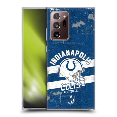 NFL Indianapolis Colts Logo Art Helmet Distressed Soft Gel Case for Samsung Galaxy Note20 Ultra / 5G