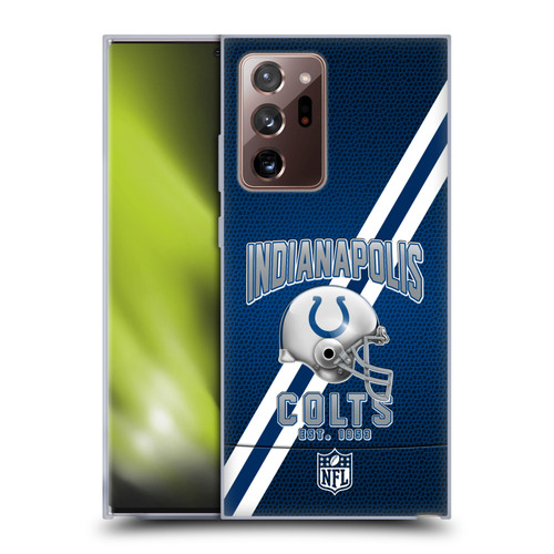 NFL Indianapolis Colts Logo Art Football Stripes Soft Gel Case for Samsung Galaxy Note20 Ultra / 5G