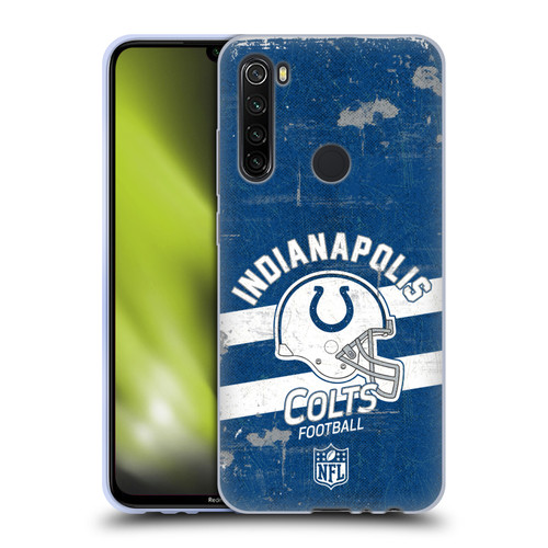 NFL Indianapolis Colts Logo Art Helmet Distressed Soft Gel Case for Xiaomi Redmi Note 8T