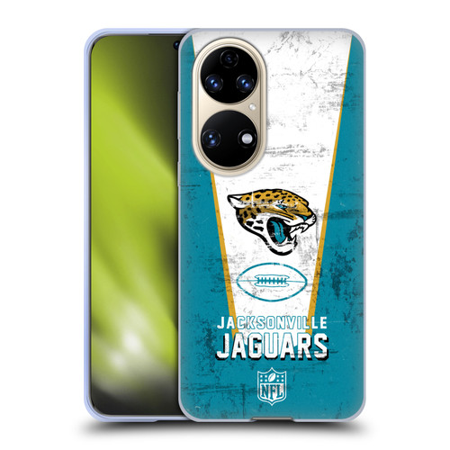 NFL Jacksonville Jaguars Logo Art Banner Soft Gel Case for Huawei P50
