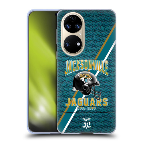 NFL Jacksonville Jaguars Logo Art Football Stripes Soft Gel Case for Huawei P50