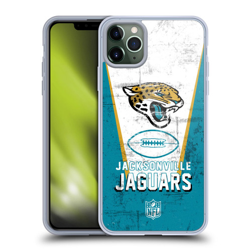 NFL Jacksonville Jaguars Logo Art Banner Soft Gel Case for Apple iPhone 11 Pro Max