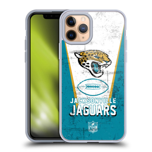 NFL Jacksonville Jaguars Logo Art Banner Soft Gel Case for Apple iPhone 11 Pro