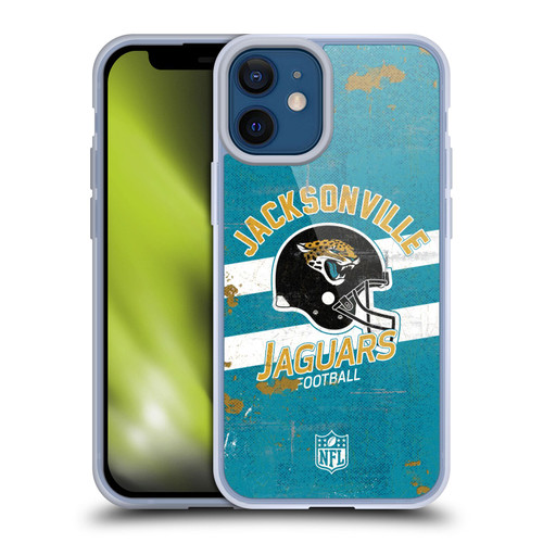 NFL Jacksonville Jaguars Logo Art Helmet Distressed Soft Gel Case for Apple iPhone 12 Mini