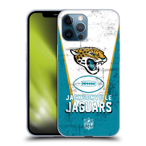 NFL Jacksonville Jaguars Logo Art Banner Soft Gel Case for Apple iPhone 12 Pro Max