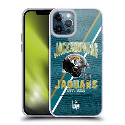 NFL Jacksonville Jaguars Logo Art Football Stripes Soft Gel Case for Apple iPhone 12 Pro Max