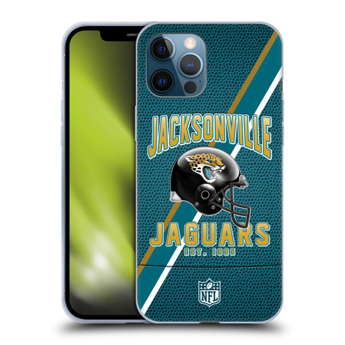 NFL Jacksonville Jaguars Logo Art Football Stripes Soft Gel Case for Apple iPhone 12 Pro Max