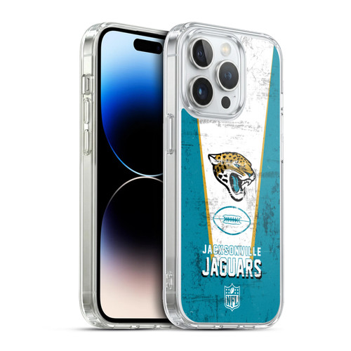NFL Jacksonville Jaguars Logo Art Banner Soft Gel Case for Apple iPhone 13 Pro & MagSafe