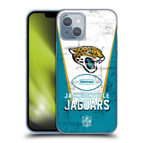 NFL Jacksonville Jaguars Logo Art Banner Soft Gel Case for Apple iPhone 14