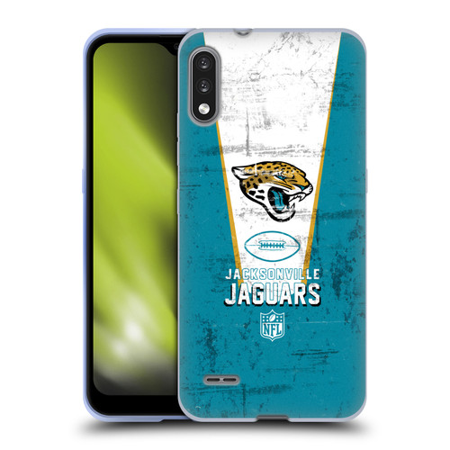 NFL Jacksonville Jaguars Logo Art Banner Soft Gel Case for LG K22