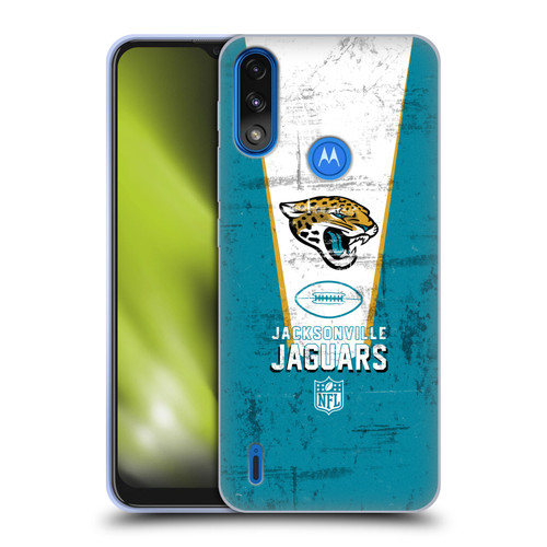 NFL Jacksonville Jaguars Logo Art Banner Soft Gel Case for Motorola Moto E7 Power / Moto E7i Power