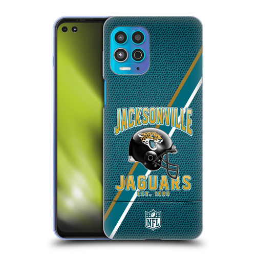 NFL Jacksonville Jaguars Logo Art Football Stripes Soft Gel Case for Motorola Moto G100