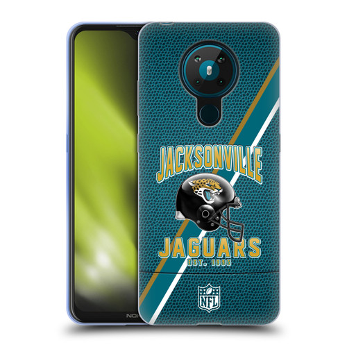 NFL Jacksonville Jaguars Logo Art Football Stripes Soft Gel Case for Nokia 5.3