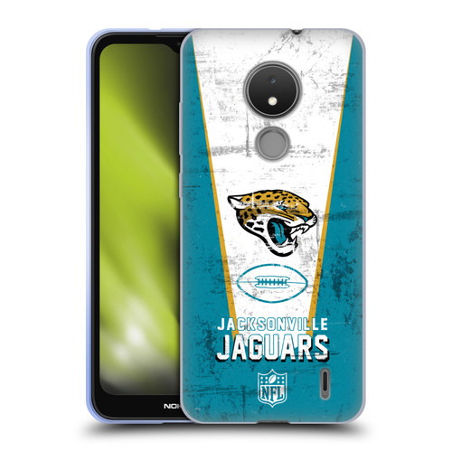 NFL Jacksonville Jaguars Logo Art Banner Soft Gel Case for Nokia C21