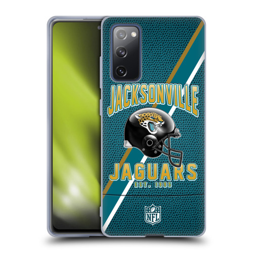 NFL Jacksonville Jaguars Logo Art Football Stripes Soft Gel Case for Samsung Galaxy S20 FE / 5G