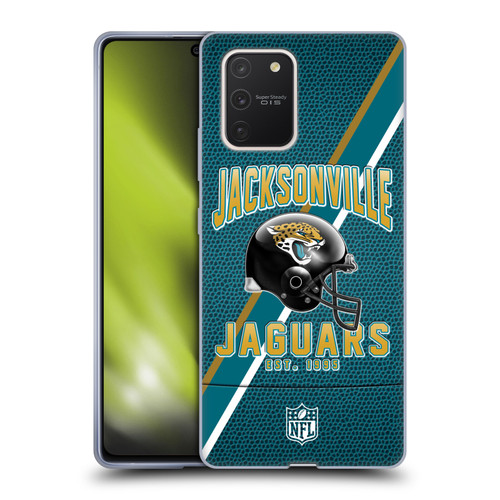 NFL Jacksonville Jaguars Logo Art Football Stripes Soft Gel Case for Samsung Galaxy S10 Lite