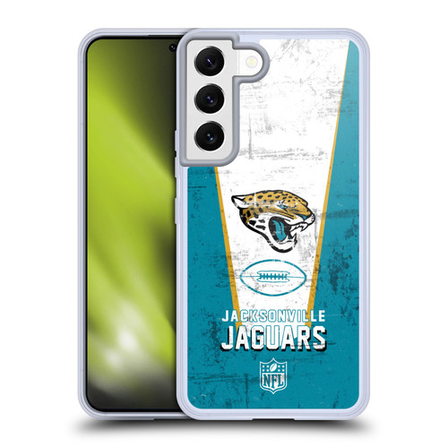 NFL Jacksonville Jaguars Logo Art Banner Soft Gel Case for Samsung Galaxy S22 5G