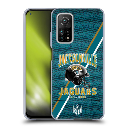 NFL Jacksonville Jaguars Logo Art Football Stripes Soft Gel Case for Xiaomi Mi 10T 5G