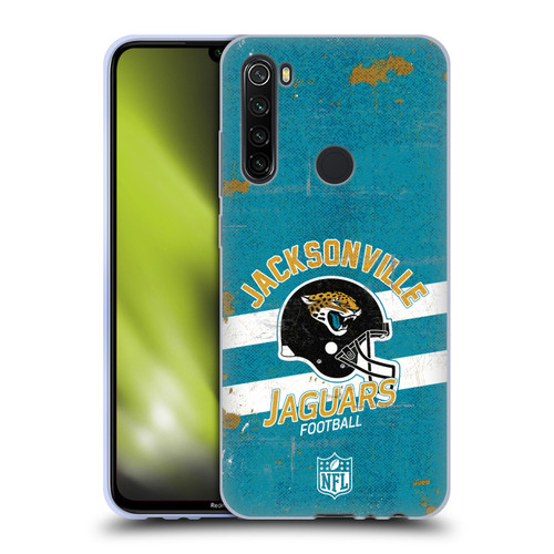 NFL Jacksonville Jaguars Logo Art Helmet Distressed Soft Gel Case for Xiaomi Redmi Note 8T
