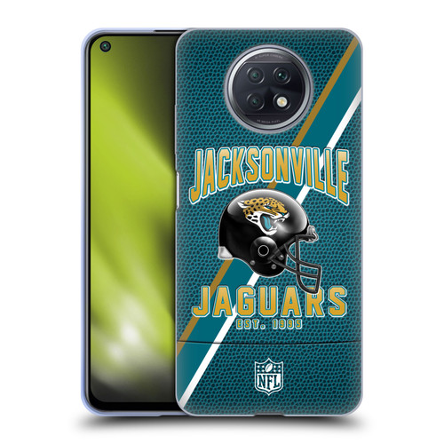 NFL Jacksonville Jaguars Logo Art Football Stripes Soft Gel Case for Xiaomi Redmi Note 9T 5G