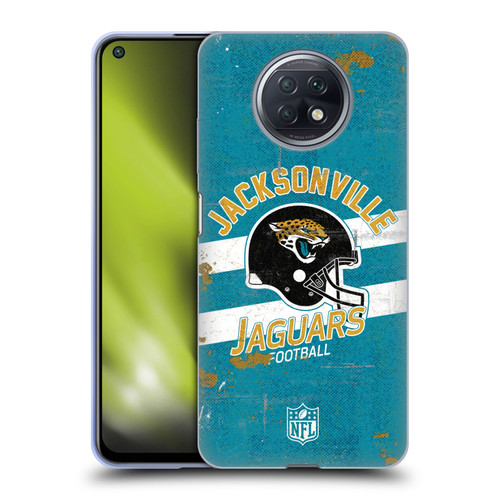 NFL Jacksonville Jaguars Logo Art Helmet Distressed Soft Gel Case for Xiaomi Redmi Note 9T 5G