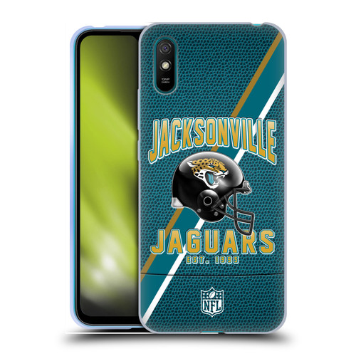 NFL Jacksonville Jaguars Logo Art Football Stripes Soft Gel Case for Xiaomi Redmi 9A / Redmi 9AT