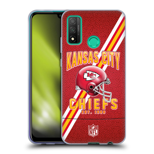 NFL Kansas City Chiefs Logo Art Football Stripes Soft Gel Case for Huawei P Smart (2020)