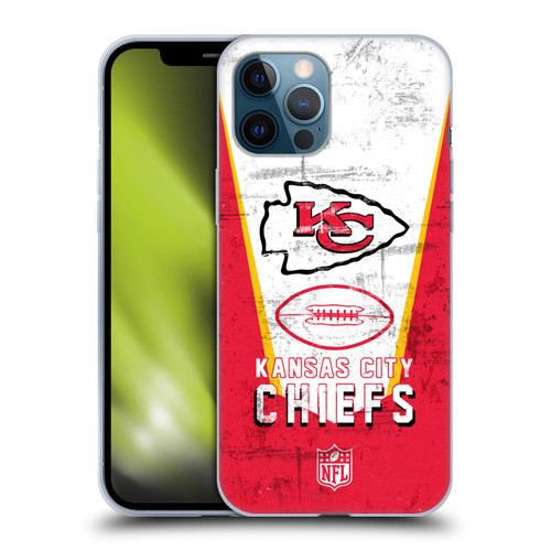 NFL Kansas City Chiefs Logo Art Banner Soft Gel Case for Apple iPhone 12 Pro Max