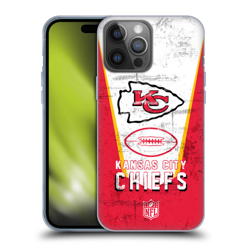NFL Kansas City Chiefs Logo Art Banner Soft Gel Case for Apple iPhone 14 Pro Max