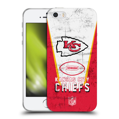 NFL Kansas City Chiefs Logo Art Banner Soft Gel Case for Apple iPhone 5 / 5s / iPhone SE 2016