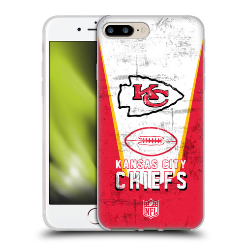 NFL Kansas City Chiefs Logo Art Banner Soft Gel Case for Apple iPhone 7 Plus / iPhone 8 Plus