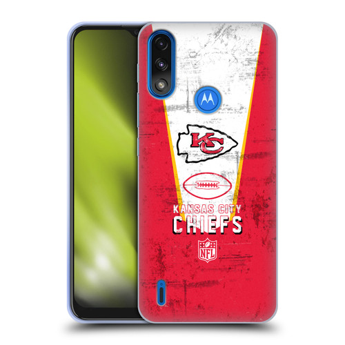 NFL Kansas City Chiefs Logo Art Banner Soft Gel Case for Motorola Moto E7 Power / Moto E7i Power