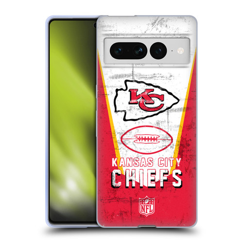 NFL Kansas City Chiefs Logo Art Banner Soft Gel Case for Google Pixel 7 Pro