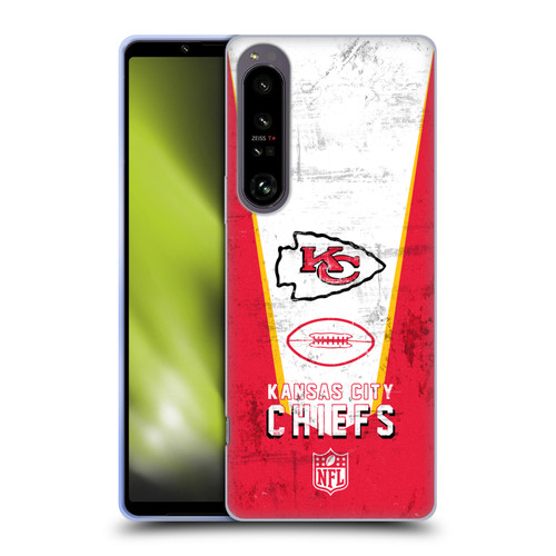 NFL Kansas City Chiefs Logo Art Banner Soft Gel Case for Sony Xperia 1 IV