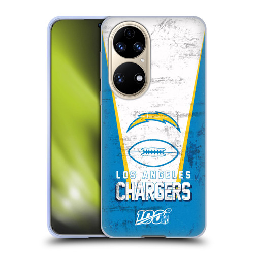 NFL Los Angeles Chargers Logo Art Banner Soft Gel Case for Huawei P50