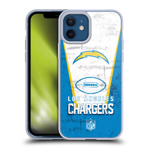NFL Los Angeles Chargers Logo Art Banner Soft Gel Case for Apple iPhone 12 / iPhone 12 Pro