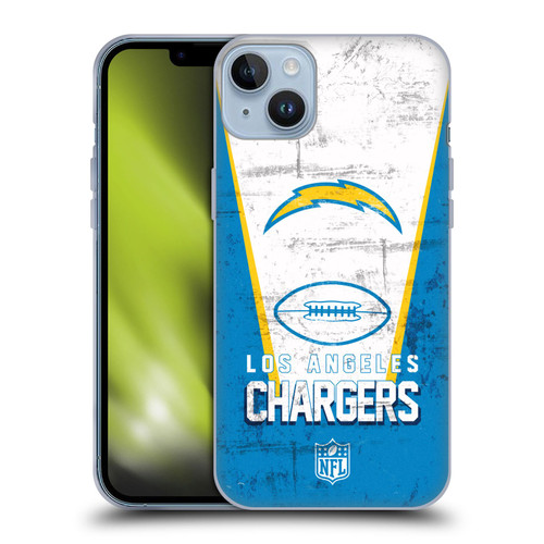NFL Los Angeles Chargers Logo Art Banner Soft Gel Case for Apple iPhone 14 Plus