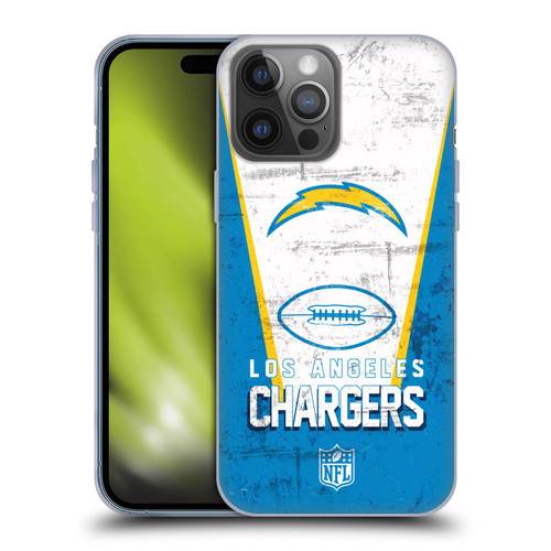 NFL Los Angeles Chargers Logo Art Banner Soft Gel Case for Apple iPhone 14 Pro Max