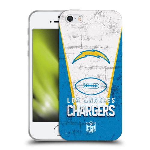 NFL Los Angeles Chargers Logo Art Banner Soft Gel Case for Apple iPhone 5 / 5s / iPhone SE 2016