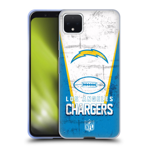 NFL Los Angeles Chargers Logo Art Banner Soft Gel Case for Google Pixel 4 XL