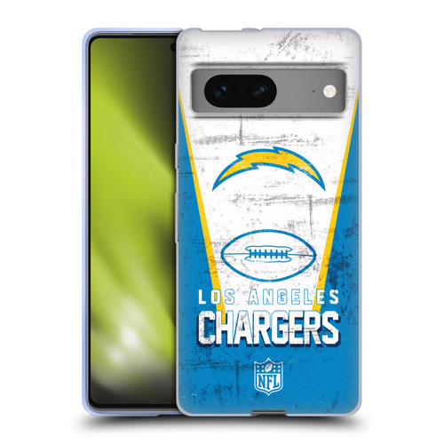 NFL Los Angeles Chargers Logo Art Banner Soft Gel Case for Google Pixel 7