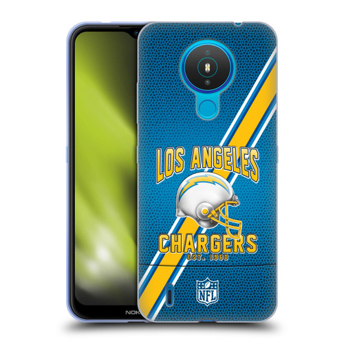 NFL Los Angeles Chargers Logo Art Football Stripes Soft Gel Case for Nokia 1.4