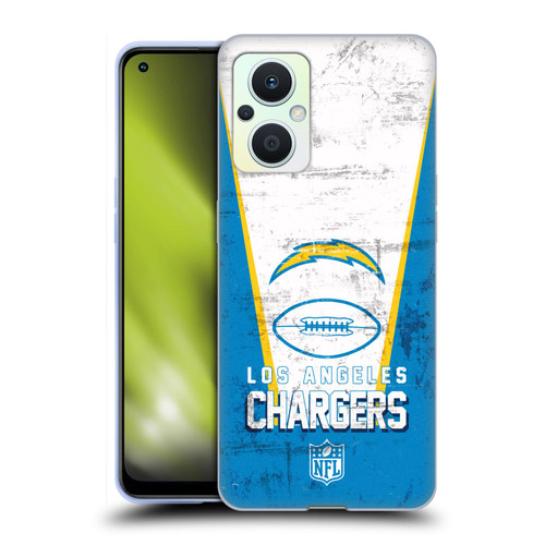 NFL Los Angeles Chargers Logo Art Banner Soft Gel Case for OPPO Reno8 Lite