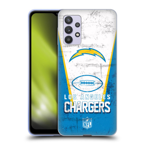 NFL Los Angeles Chargers Logo Art Banner Soft Gel Case for Samsung Galaxy A32 5G / M32 5G (2021)
