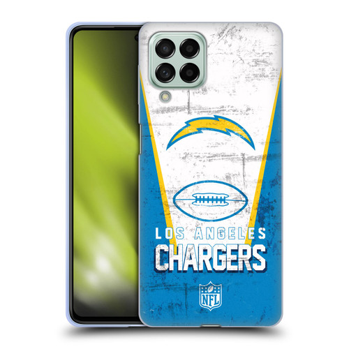 NFL Los Angeles Chargers Logo Art Banner Soft Gel Case for Samsung Galaxy M53 (2022)