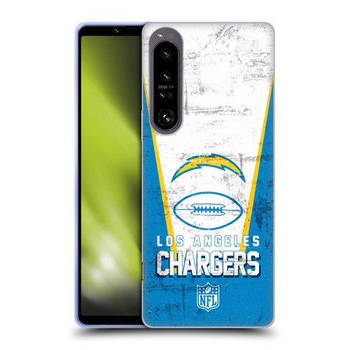 NFL Los Angeles Chargers Logo Art Banner Soft Gel Case for Sony Xperia 1 IV