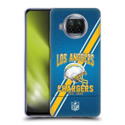 NFL Los Angeles Chargers Logo Art Football Stripes Soft Gel Case for Xiaomi Mi 10T Lite 5G