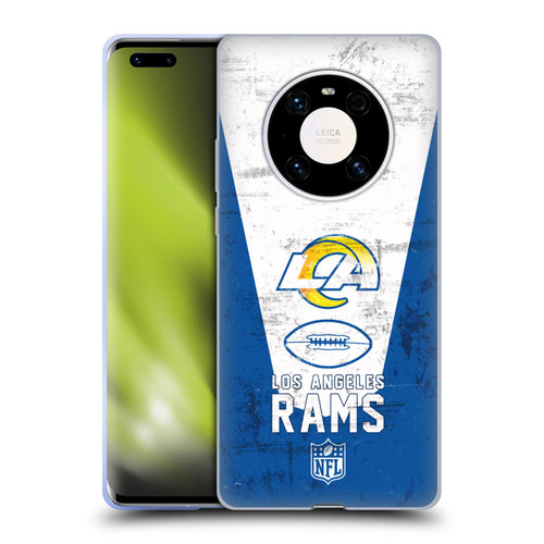NFL Los Angeles Rams Logo Art Banner 100th Soft Gel Case for Huawei Mate 40 Pro 5G