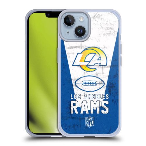 NFL Los Angeles Rams Logo Art Banner 100th Soft Gel Case for Apple iPhone 14